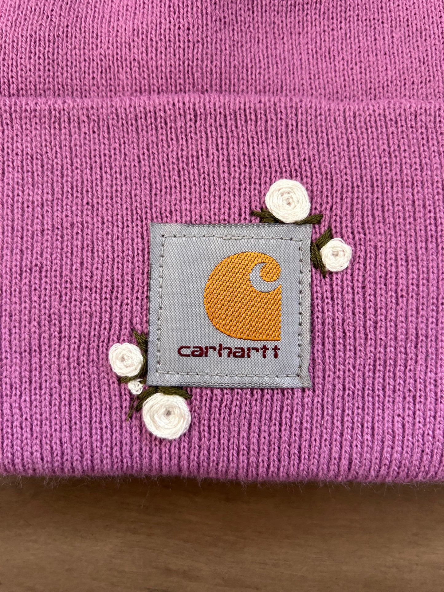 Embroidered Carhartt Beanie - Lavender