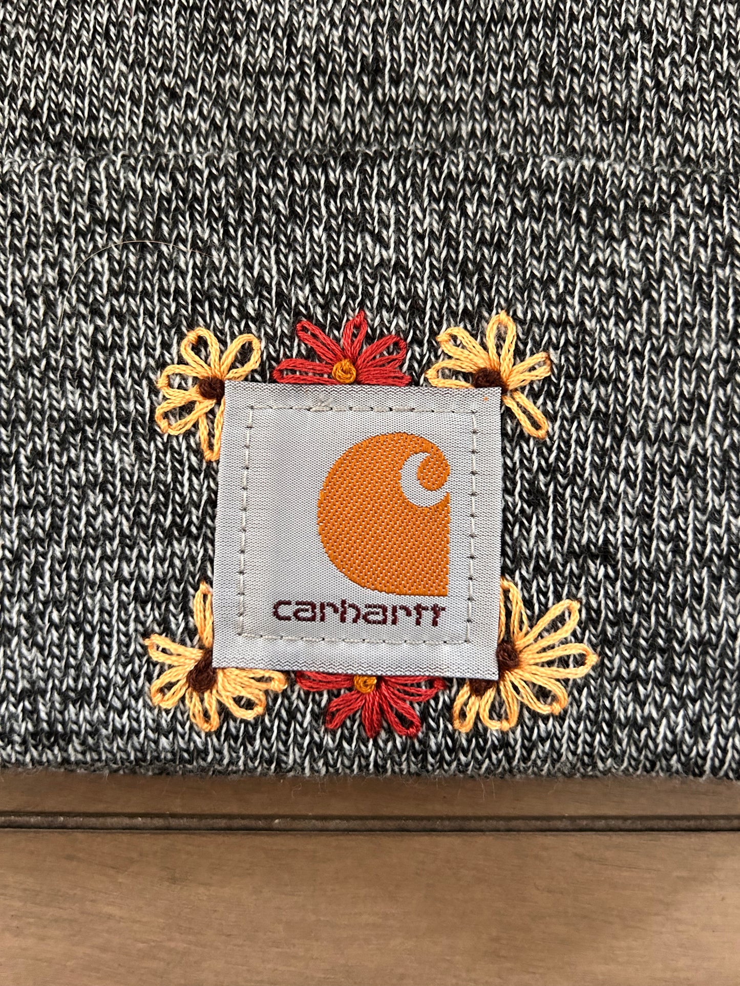 Embroidered Carhartt Beanie - Heathered Gray