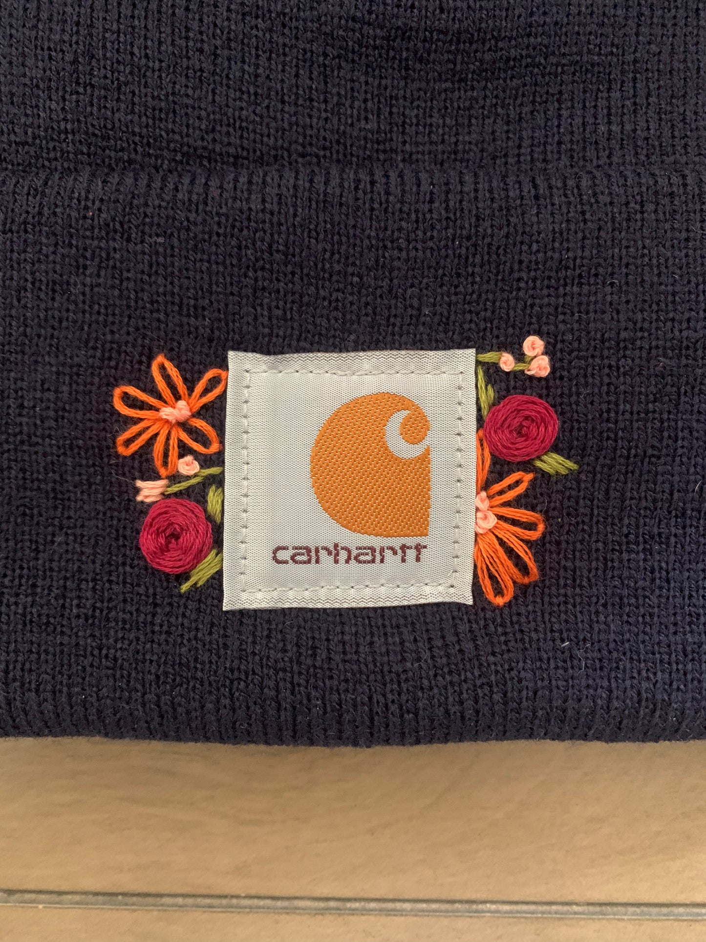Embroidered Carhartt Beanie - Navy